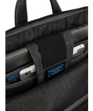 PIQUADRO CHARLIE Mochila para portátil de 15,6", en piel negro - Mochilas para portátil - 6