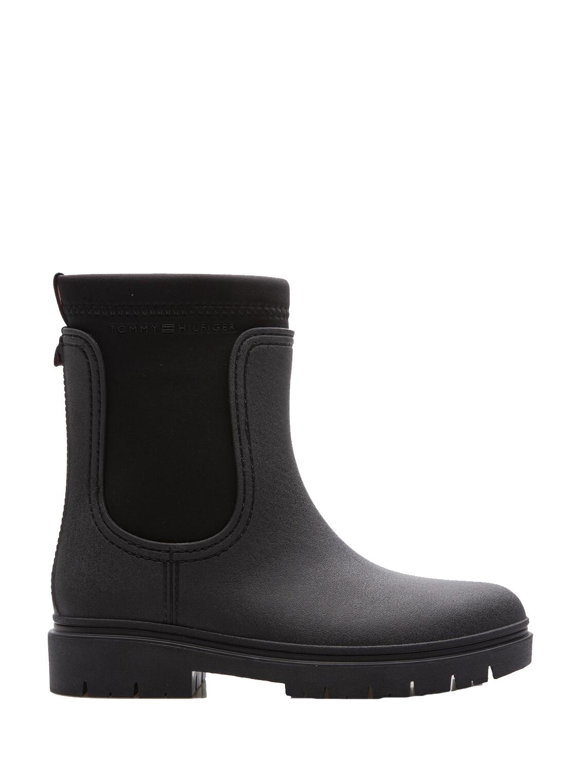 Torrente raro Regenerador Tommy Hilfiger Rain Boot Ankle Botines Impermeables Negro - ¡Compra A  Precios De Outlet!
