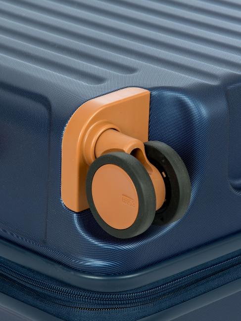 CAPRI Carro grande con puerto USB azul - Trolley Rígidos