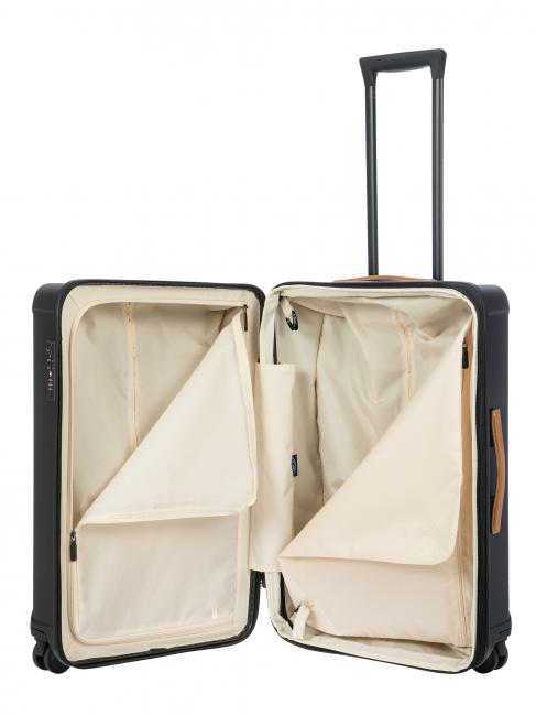 CAPRI Trolley mediano con puerto USB negro - Trolley Rígidos