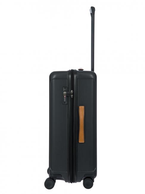 CAPRI Trolley mediano con puerto USB negro - Trolley Rígidos