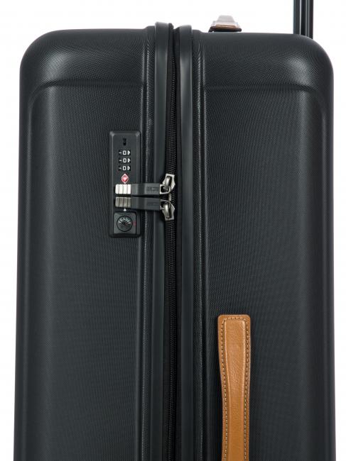 CAPRI Trolley mediano con puerto USB negro - Trolley Rígidos