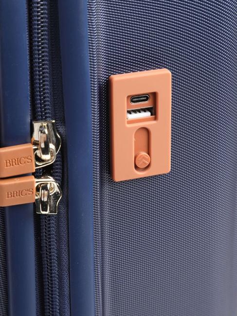 CAPRI Equipaje de mano con puerto USB azul - Equipaje de mano