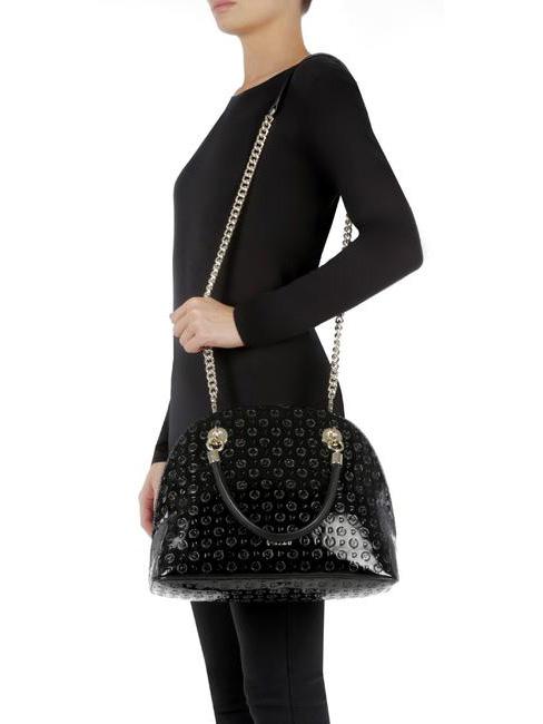 Embossed Heritage Vernice Dome bolso de mano, con bandolera desnudo - Bolsos Mujer