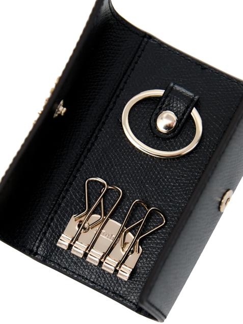 CAMELIA Estuche de cuero para llaves negro - Carteras Mujer