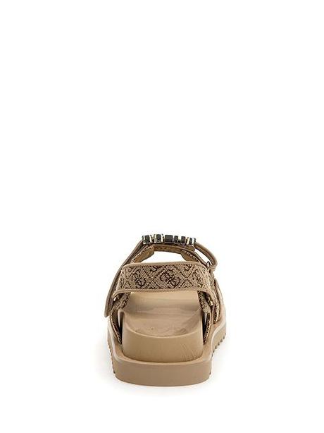 FABELIS 2 Sandalias con logo Beige / Marr&oacute;n - Zapatos Mujer