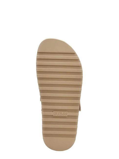 FABELIS 2 Sandalias con logo Beige / Marr&oacute;n - Zapatos Mujer