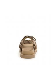 GUESS FABELIS 2 Sandalias con logo Beige / Marr&oacute;n - Zapatos Mujer - 4