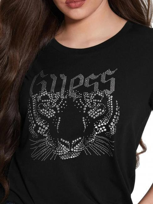 LOGO TIGER EASY camiseta con tachuelas jetbla - camiseta