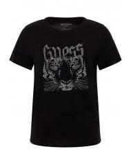 GUESS LOGO TIGER EASY camiseta con tachuelas jetbla - camiseta - 4