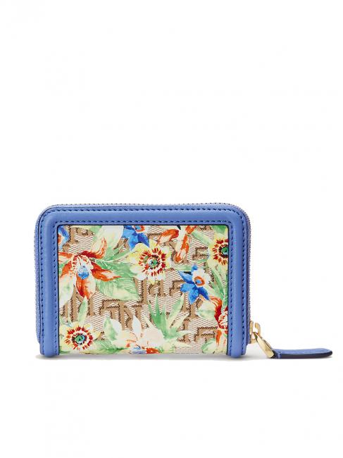 OVL JACQUARD Cartera peque&ntilde;a con cremallera prnt caqui mjcqrd/nw engld azul - Carteras Mujer