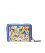 RALPH LAUREN OVL JACQUARD Cartera peque&ntilde;a con cremallera prnt caqui mjcqrd/nw engld azul - Carteras Mujer - 3