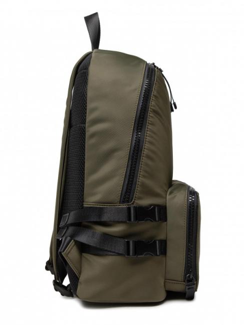 SPEEDY LETTERING Mochila de nailon, soporte para PC de 15,6" verde oliva / hueso - Mochilas para port&aacute;til