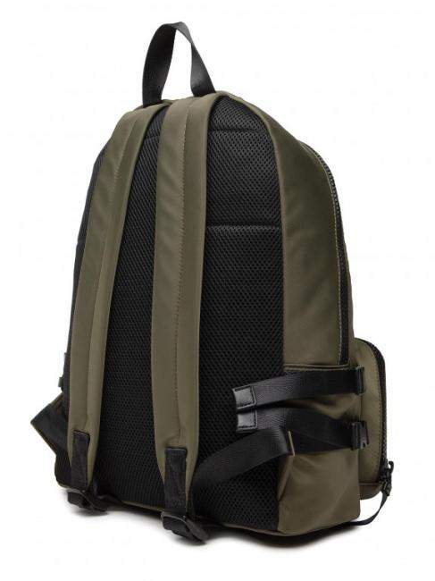 SPEEDY LETTERING Mochila de nailon, soporte para PC de 15,6" verde oliva / hueso - Mochilas para port&aacute;til