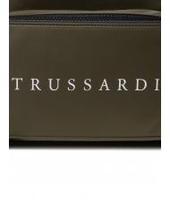 TRUSSARDI SPEEDY LETTERING Mochila de nailon, soporte para PC de 15,6" verde oliva / hueso - Mochilas para port&aacute;til - 5