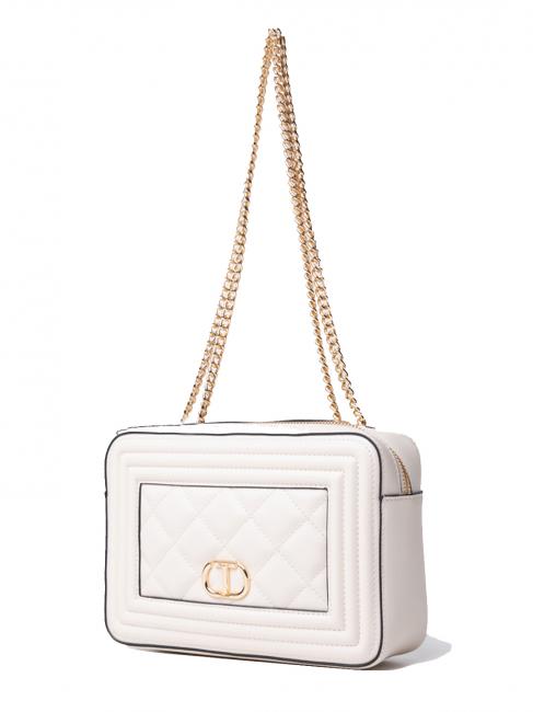 QUILTED FRAME Bolso de tela matelass&eacute; nieve - Bolsos Mujer