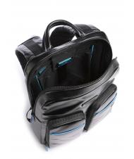 PIQUADRO BLUE SQUARE Revamp Mochila para portátil de 14", en piel negro - Mochilas para portátil - 4