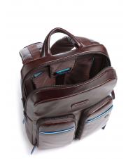 PIQUADRO BLUE SQUARE Revamp Mochila para port&aacute;til de 14", en piel CAOBA - Mochilas para port&aacute;til - 3