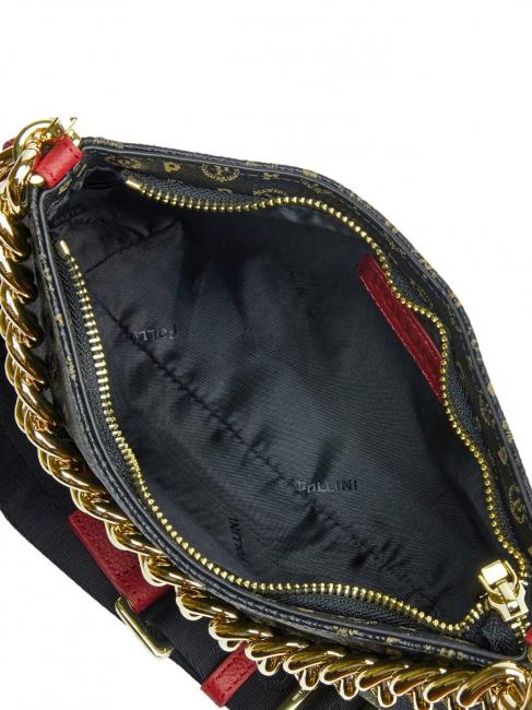 HERITAGE Bolso de hombro con asa de cadena laca negra - Bolsos Mujer