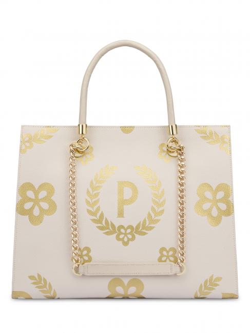 HERITAGE  Bolsa de la compra con estampado all over marfil / marr&oacute;n - Bolsos Mujer