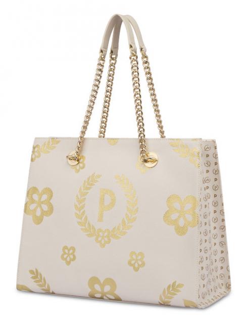 HERITAGE  Bolsa de la compra con estampado all over marfil / marr&oacute;n - Bolsos Mujer