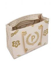 POLLINI HERITAGE  Bolsa de la compra con estampado all over marfil / marr&oacute;n - Bolsos Mujer - 4