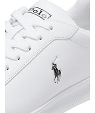 RALPH LAUREN HERITAGE COURT II NAPPA Zapatillas de piel para hombre blanco negro - Zapatos Hombre - 3