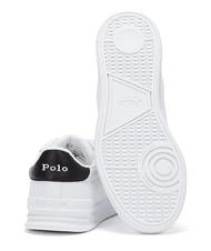RALPH LAUREN HERITAGE COURT II NAPPA Zapatillas de piel para hombre blanco negro - Zapatos Hombre - 5