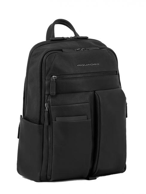 PAAVO Mochila para portátil de 14", en piel negro - Mochilas para portátil