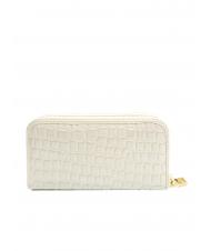 POLLINI COCCO LUX Cartera grande con cremallera Marfil - Carteras Mujer - 3