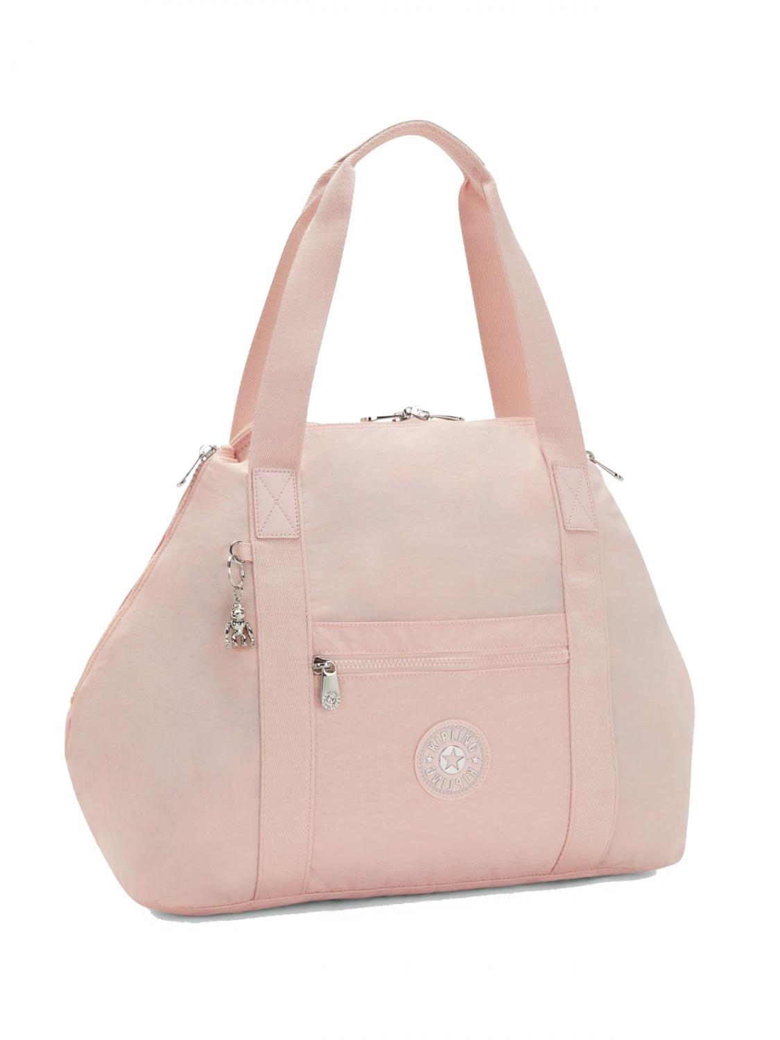  Kipling Bolso de mano mediano artístico para mujer, ligero y  grande, bolso de viaje de nailon, 3D K Rosa, Bolso de mano mediano  artístico para mujer, ligero y grande, bolso de