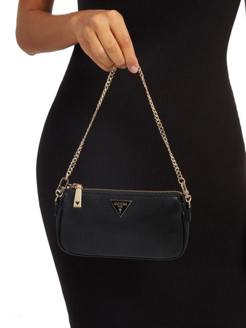 NOELLE Bolso bandolera doble NEGRO - Bolsos Mujer