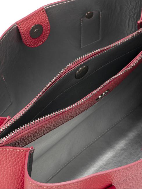 BETSY Bolso de mano, con bandolera, en piel fucsia - Bolsos Mujer