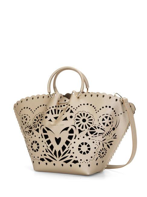 NICOLE Bolso de mano, con bandolera oro - Bolsos Mujer