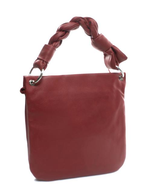 CHARLIZE Bolso de piel con bandolera carm&iacute;n - Bolsos Mujer