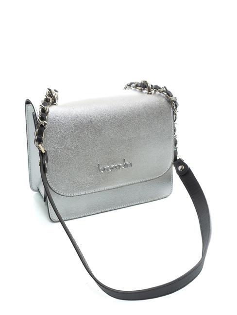 MICHELLE Bolso bandolera de piel PLATA - Bolsos Mujer
