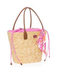 MANDARINA DUCK SEASHELL STRAW Bolsa de hombro burbuja rosa - Bolsos Mujer - 2