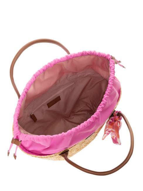 SEASHELL STRAW Bolsa de hombro burbuja rosa - Bolsos Mujer