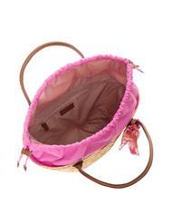 MANDARINA DUCK SEASHELL STRAW Bolsa de hombro burbuja rosa - Bolsos Mujer - 4