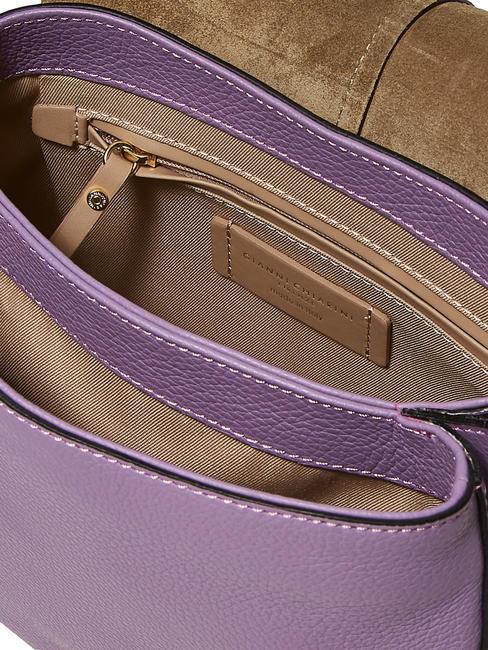 HELENA ROUND Bolso bandolera de piel doble glicina - Bolsos Mujer