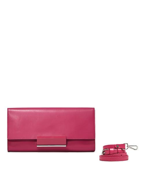 LILY Bolso clutch de piel con bandolera buganvillas - Bolsos Mujer