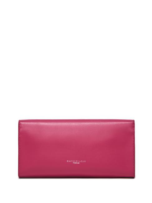 LILY Bolso clutch de piel con bandolera buganvillas - Bolsos Mujer