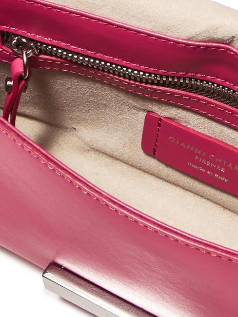 LILY Bolso clutch de piel con bandolera buganvillas - Bolsos Mujer