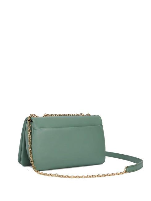 LULU Bolso bandolera de piel de becerro verdes minerales - Bolsos Mujer