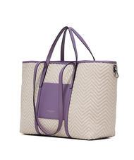 GIANNI CHIARINI SUPERLIGHT Bolso shopper de paja y piel variedad de glicina - Bolsos Mujer - 3