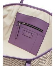 GIANNI CHIARINI SUPERLIGHT Bolso shopper de paja y piel variedad de glicina - Bolsos Mujer - 5