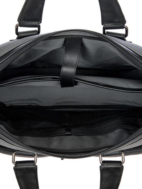 Maletín MONZA, para portátil de 15”; con bandolera gris negro - Maletines de Trabajo