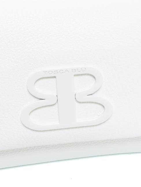 JULIA Bolso clutch con bandolera, en piel blanco - Bolsos Mujer