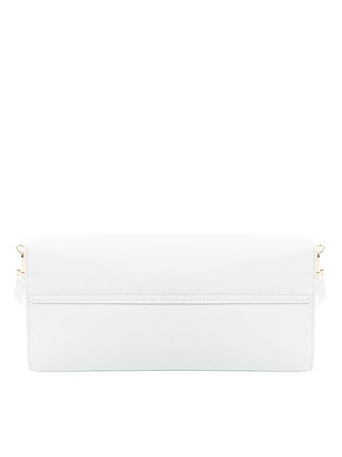 JULIA Bolso clutch con bandolera, en piel blanco - Bolsos Mujer