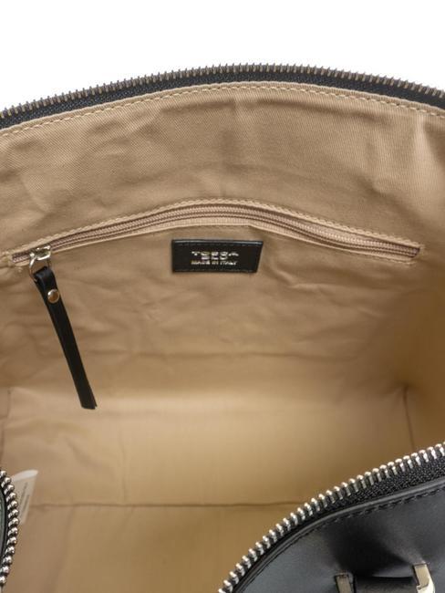 GRACE Bolso de compras de cuero negro - Bolsos Mujer